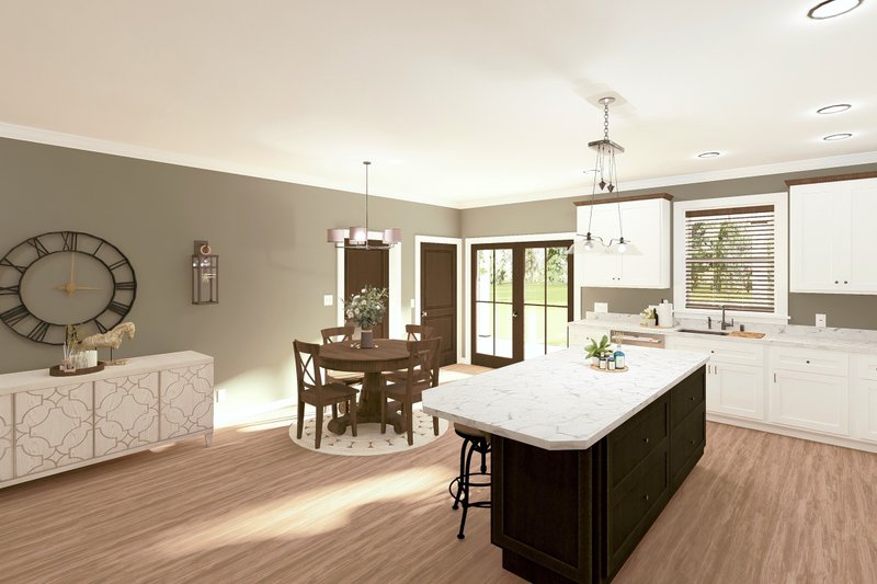 Architectural House Design - Interior - Kitchen 1 for Farmhouse House Plan #44-286 - 3 bed, 2 bath