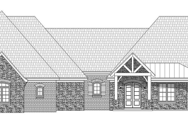 House Blueprint - Exterior - Front Elevation 3 for Country House Plan #932-313 - 3 bed, 3.5 bath