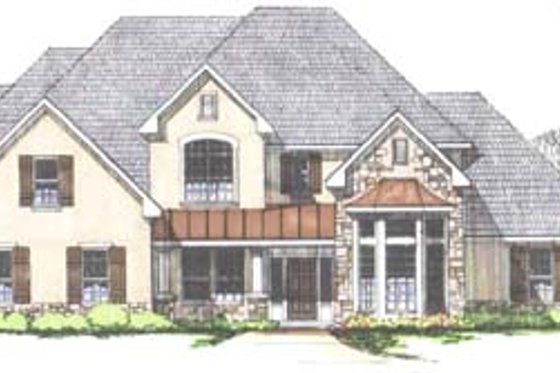 Exterior - Front Elevation for Traditional House Plan #43-107 - 5 bed, 4.5 bath