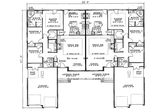 Floor Plan - Main Floor for Traditional House Plan #17-1078 - 3 bed, 2 bath