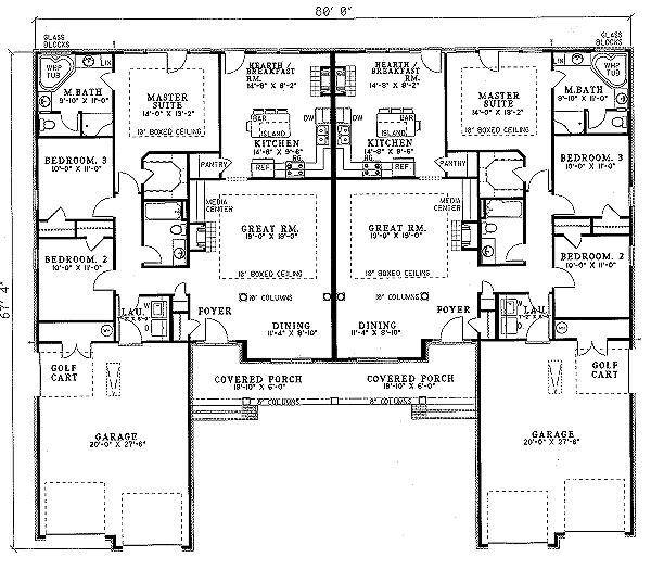 Dream House Plan - Traditional Floor Plan - Main Floor Plan #17-1078