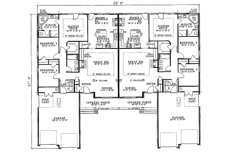 Dream House Plan - Floor Plan - Main Floor for Traditional House Plan #17-1078 - 3 bed, 2 bath