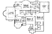 European Style House Plan - 4 Beds 3.5 Baths 3966 Sq/Ft Plan #119-107 