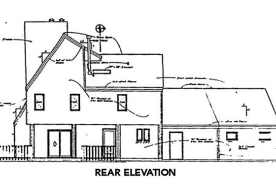 Exterior - Rear Elevation for Contemporary House Plan #312-768 - 3 bed, 2.5 bath