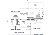 European Style House Plan - 2 Beds 3 Baths 2730 Sq/Ft Plan #67-232 