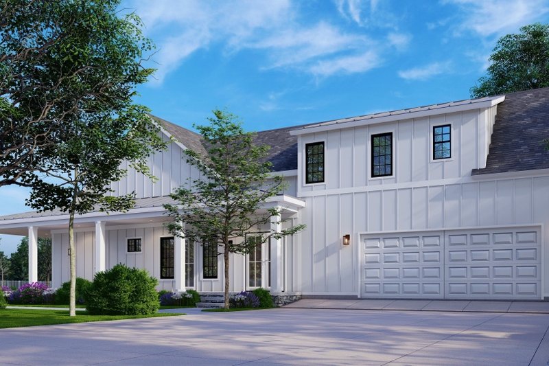 House Plan Design - Exterior - Rear Elevation 1 for Farmhouse House Plan #54-454 - 3 bed, 3.5 bath