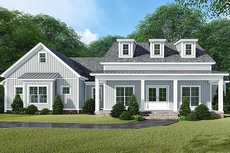 Architectural House Design - Country Exterior - Front Elevation Plan #923-129