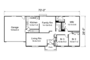 Ranch Style House Plan - 3 Beds 2 Baths 1408 Sq/Ft Plan #57-552 