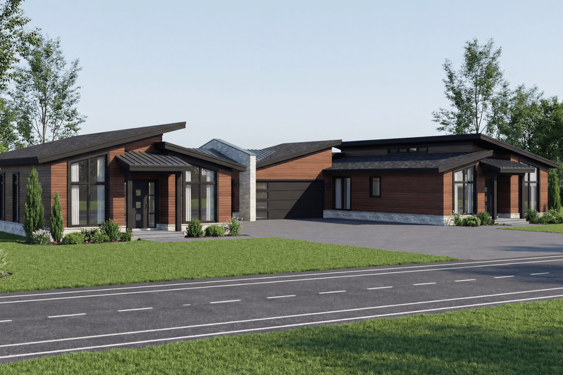Home Plan - Exterior - Other Elevation 2 for Modern House Plan #923-459 - 3 bed, 2.5 bath