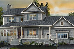 Country Exterior - Front Elevation Plan #23-745