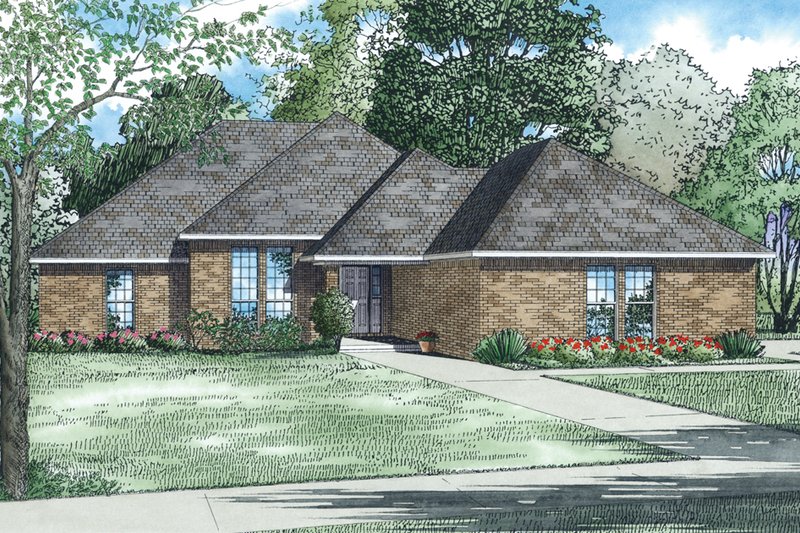 Traditional Style House Plan - 3 Beds 2 Baths 1797 Sq/Ft Plan #17-2515