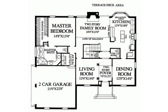 Main Level Floor Plan- 2800 square foot Colonial home