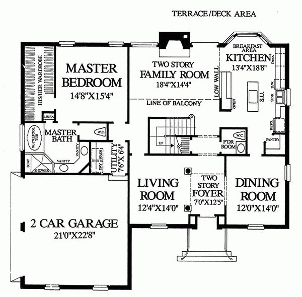 Home Plan - Main Level Floor Plan- 2800 square foot Colonial home