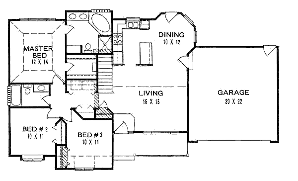 Architectural House Design - Traditional Floor Plan - Main Floor Plan #58-121