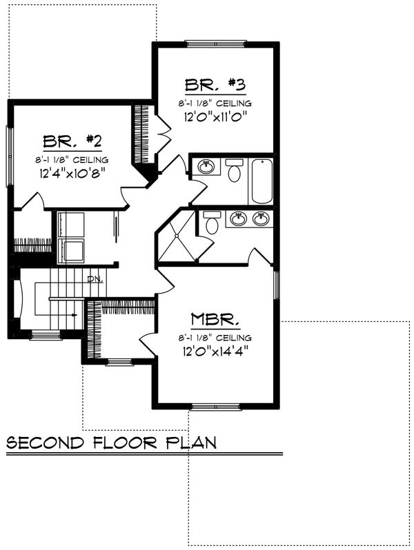 House Plan Design - Craftsman Floor Plan - Upper Floor Plan #70-1415