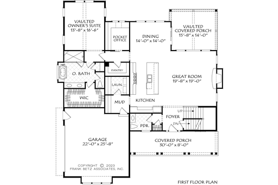 Floor Plan - Main Floor for Traditional House Plan #927-1045 - 4 bed, 3.5 bath