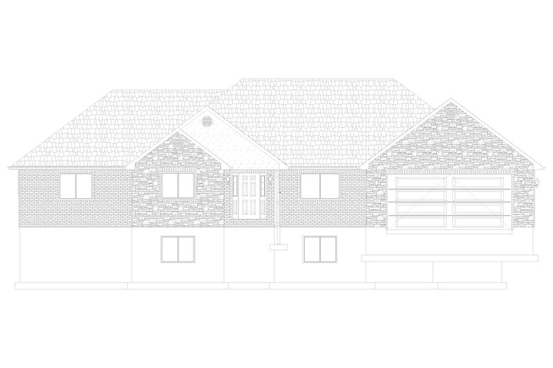Dream House Plan - Exterior - Front Elevation 4 for Ranch House Plan #1060-299 - 4 bed, 2 bath