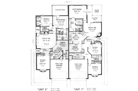 Floor Plan - Main Floor for Traditional House Plan #310-466 - 3 bed, 2 bath