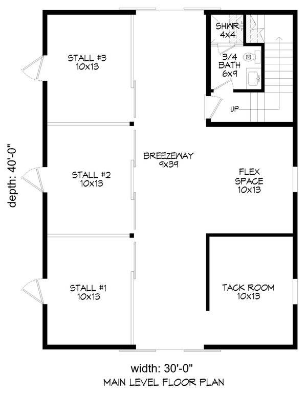 House Blueprint - Country Floor Plan - Lower Floor Plan #932-1330