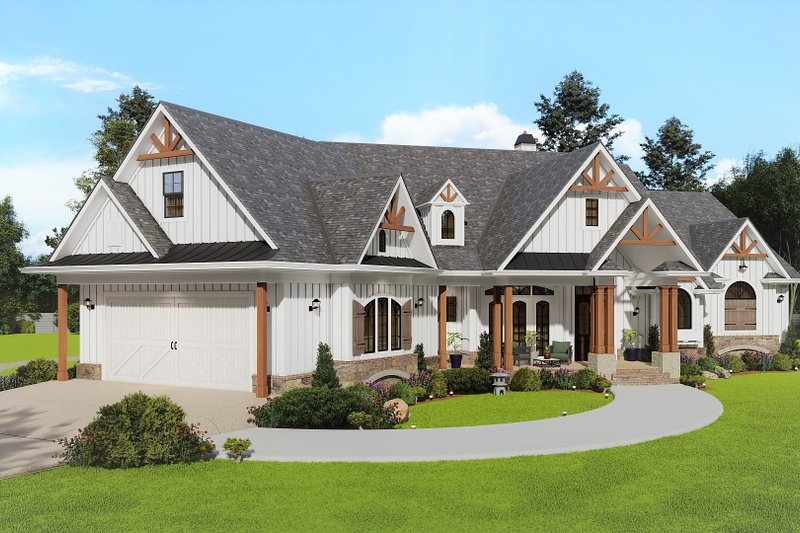 Dream House Plan - Exterior - Other Elevation for Craftsman House Plan #54-571 - 4 bed, 2.5 bath