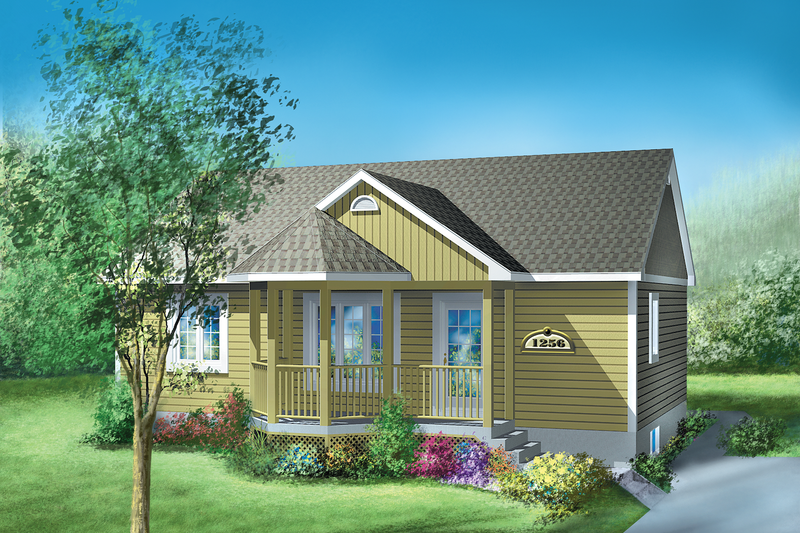 Cottage Style House Plan - 2 Beds 1 Baths 900 Sq/Ft Plan #25-1183