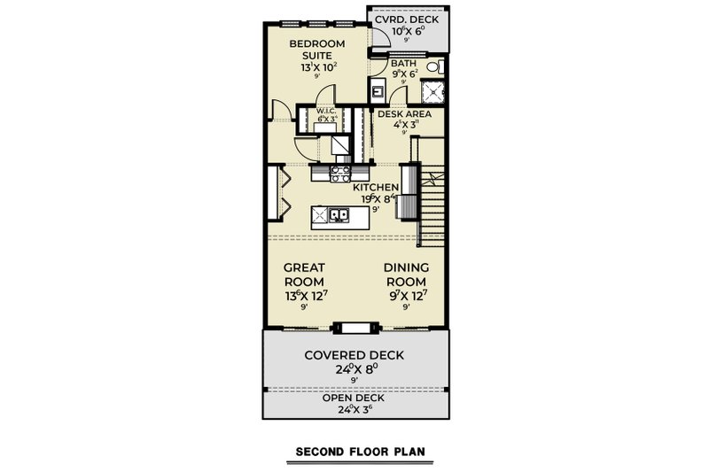 Architectural House Design - Floor Plan - Main Floor for Contemporary House Plan #1070-233 - 2 bed, 2 bath