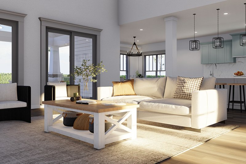 House Blueprint - Interior - Family Room for Country House Plan #923-326 - 3 bed, 3.5 bath