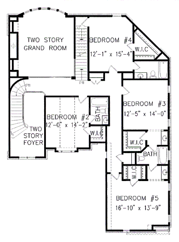 Home Plan - European Floor Plan - Upper Floor Plan #54-163