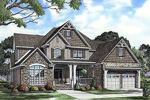 Craftsman style house design, front elevation