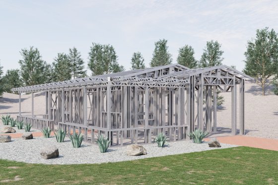 Exterior - Other Elevation 2 for Mediterranean House Plan #1106-24 - 1 bed, 1 bath