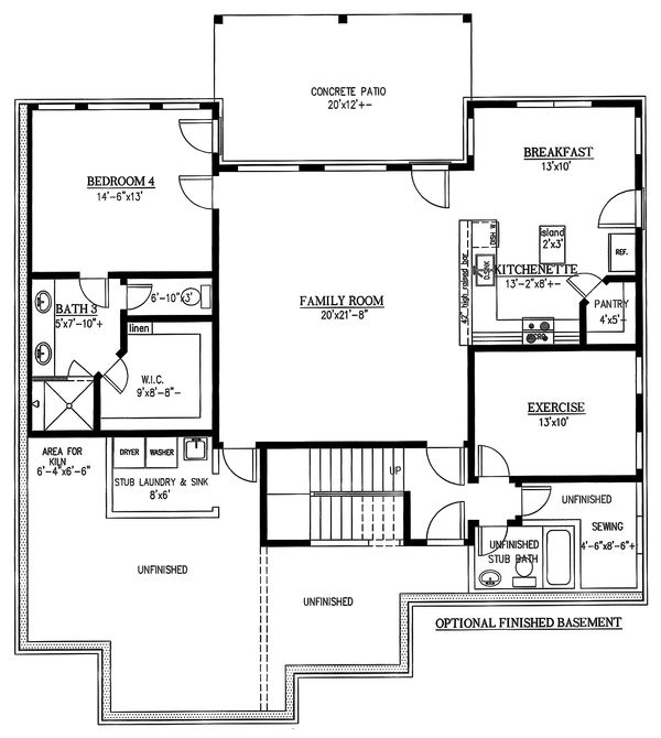 Dream House Plan - Optional Finished Basement (included)