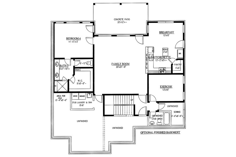 Home Plan - Optional Finished Basement (included)