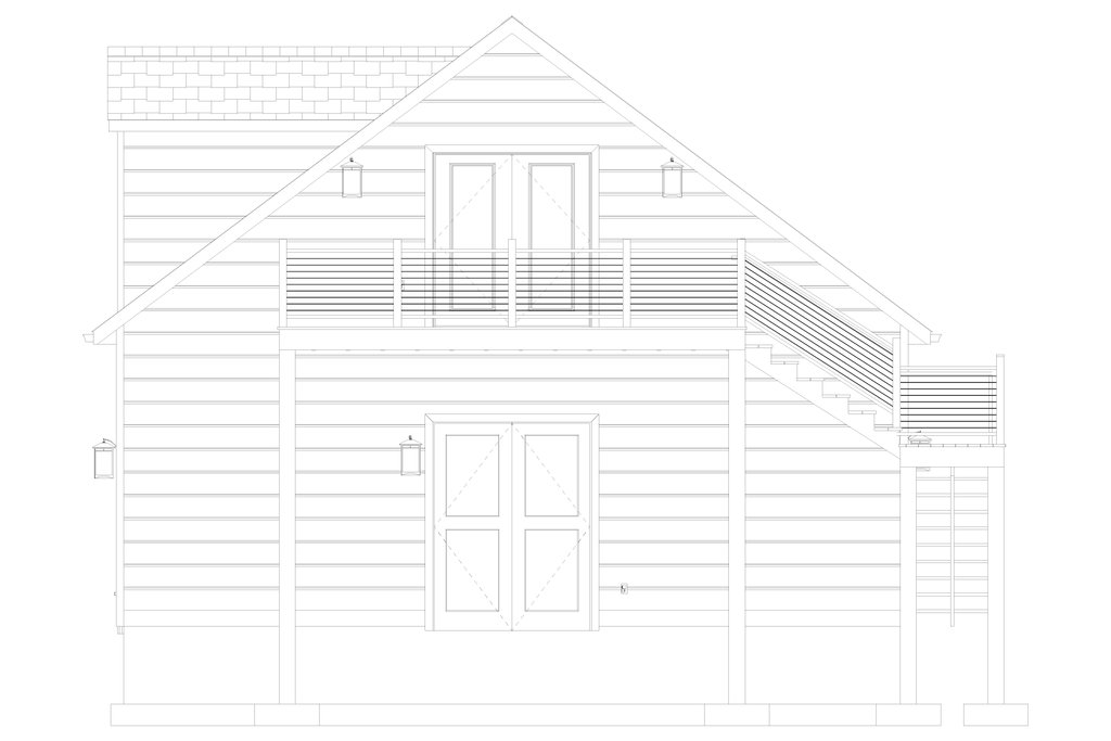 Exterior - Other Elevation 3 for Traditional House Plan #1060-490, 0 bath