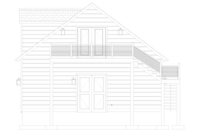 House Blueprint - Exterior - Other Elevation 3 for Traditional House Plan #1060-490, 0 bath