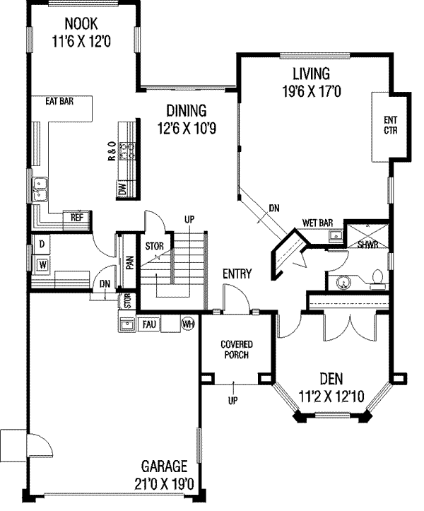 House Blueprint - Mediterranean Floor Plan - Main Floor Plan #60-119