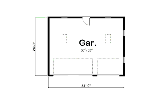 Floor Plan - Main Floor for Traditional House Plan #455-88, 0 bath