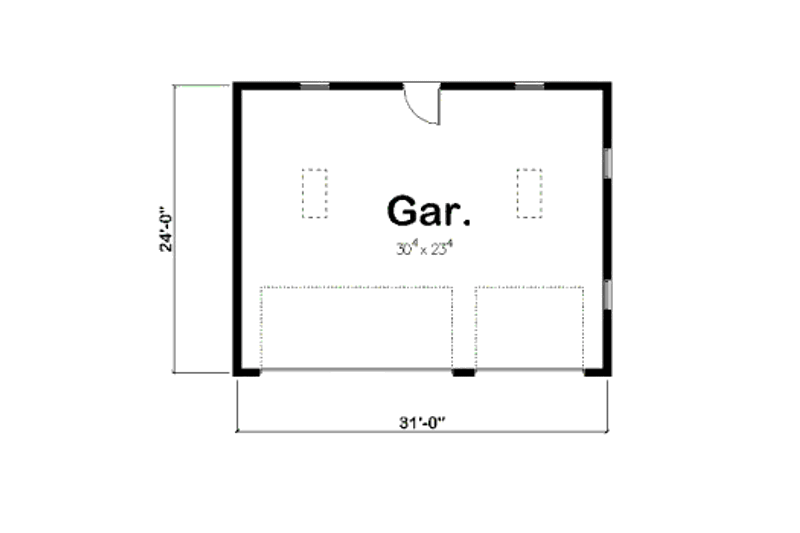 Architectural House Design - Floor Plan - Main Floor for Traditional House Plan #455-88, 0 bath