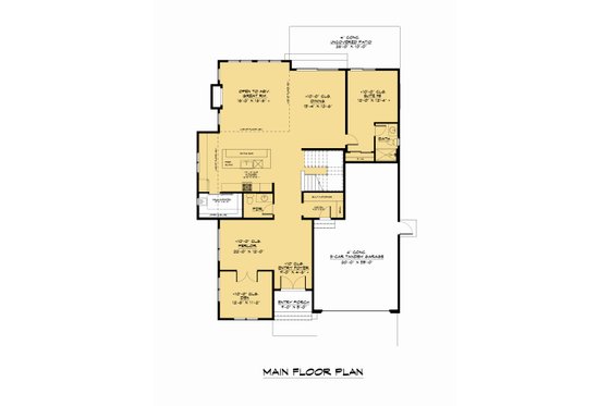 Floor Plan - Main Floor for Contemporary House Plan #1066-176 - 5 bed, 4.5 bath