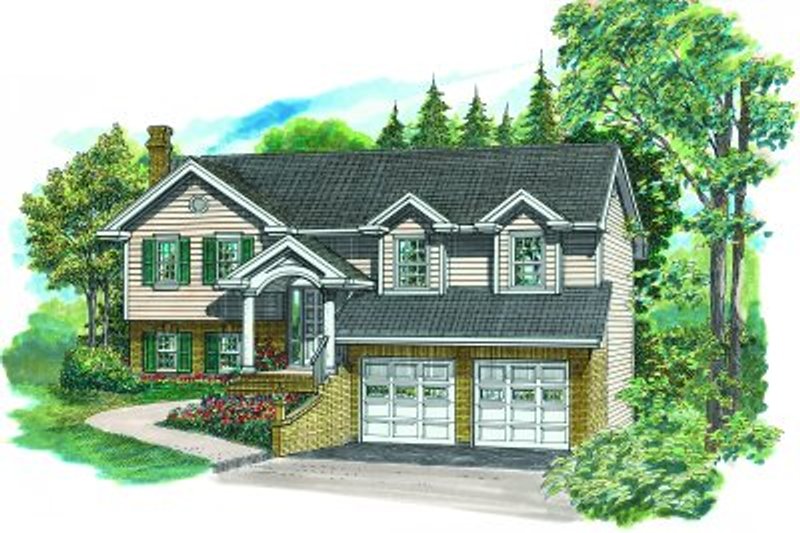 Traditional Style House Plan - 3 Beds 2 Baths 1363 Sq/Ft Plan #47-344