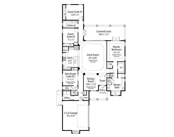 Farmhouse Floor Plan - Main Floor Plan #938-136