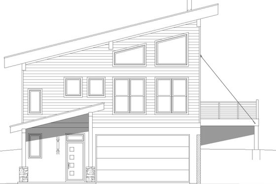 Exterior - Front Elevation 3 for Southern House Plan #932-822 - 3 bed, 2 bath