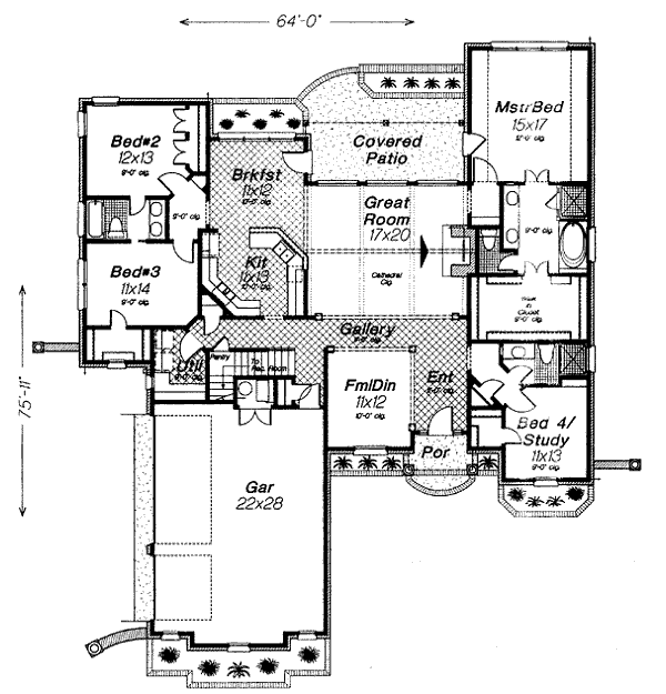 European Floor Plan - Main Floor Plan #310-835
