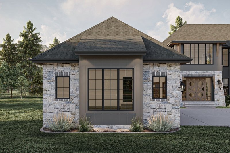 Home Plan - Exterior - Other Elevation 2 for European House Plan #455-635 - 4 bed, 3.5 bath