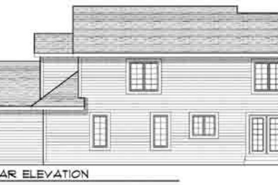 Exterior - Rear Elevation for Traditional House Plan #70-831 - 4 bed, 3.5 bath