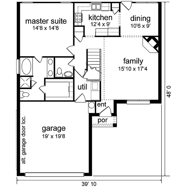 Traditional Floor Plan - Main Floor Plan #84-211