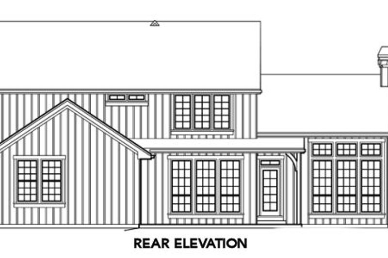 Dream House Plan - Exterior - Rear Elevation for Craftsman House Plan #48-390 - 3 bed, 3 bath