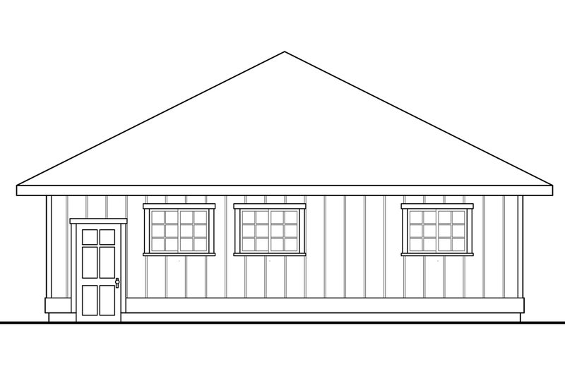 Home Plan - Exterior - Other Elevation 1 for Prairie House Plan #124-994, 0 bath
