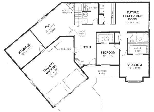 House Blueprint - European Floor Plan - Main Floor Plan #18-9333