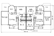 Traditional Style House Plan - 2 Beds 1 Baths 1992 Sq/Ft Plan #57-148 