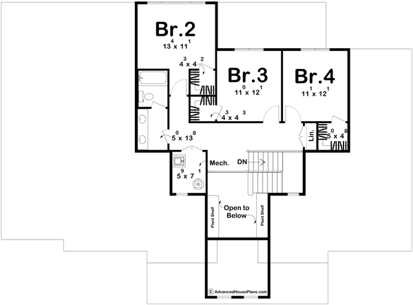Home Plan - Cottage Floor Plan - Upper Floor Plan #455-210